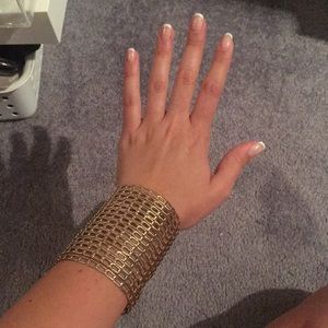 Gold cuff bracelet